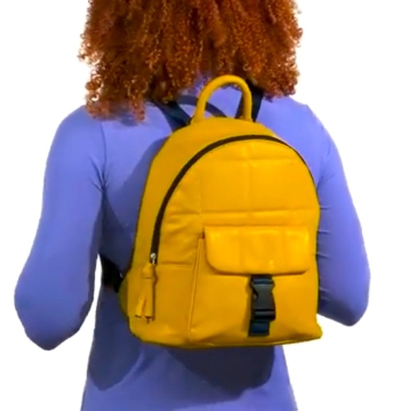 Women’s Bag NAUTICA Puff N Stuff Backpack Cornbread (Yellow) PVC AUTHENTIC New - Picture 6 of 6